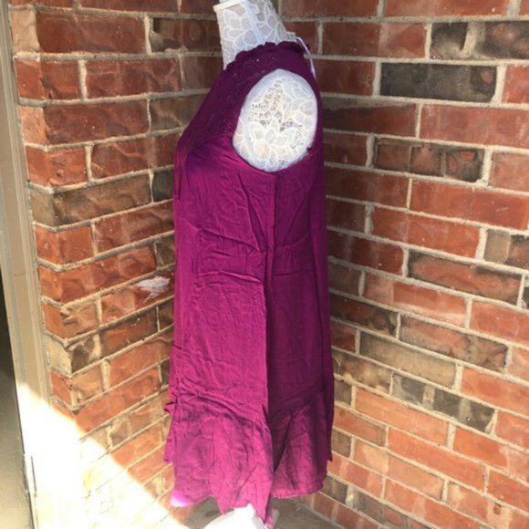 Davi & Dani Boho Laced Mock Neck Dress NWT - Picture 5 of 8